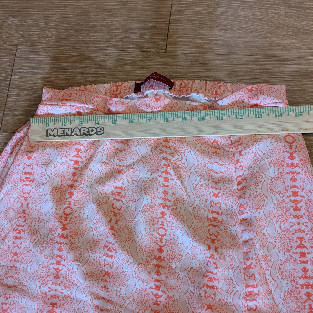 Chic Coral Maxi Skirt with Side Slit - Picture 5 of 11